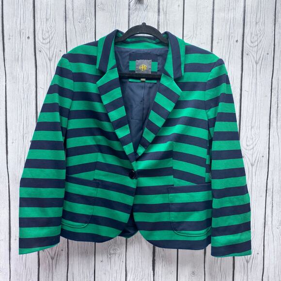 Outback Red Navy And Green Striped Blazer Size Large - Picture 1 of 4